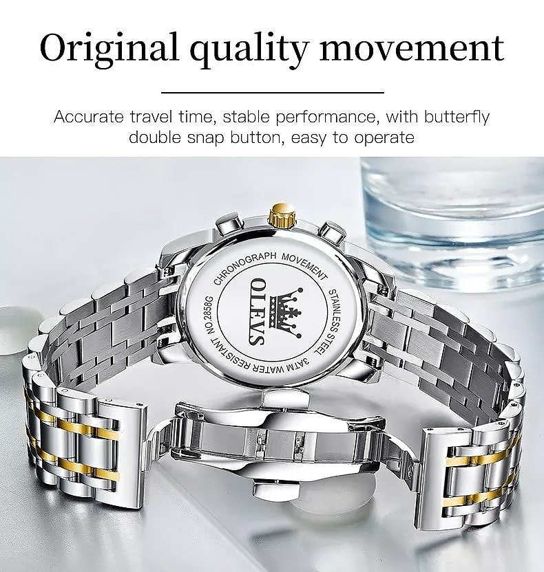 Wholesale OLEVS 2858 Wristwatch Mens Luminous Watches Luxury Brand