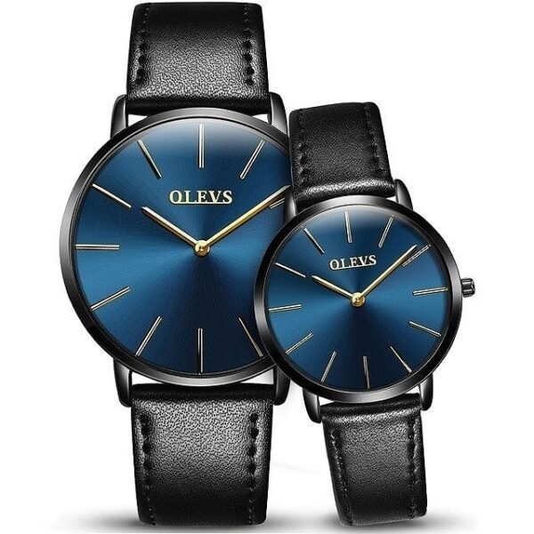 Olevs 2892 Chronograph Luxury Mens Watch (Color: Gold Blue)