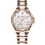 OLEVS 6610 Ceramic Rhinestone Mechanical Watch