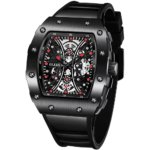 OLEVS Watch 3602 Hollow Machinery Dial Chronograph