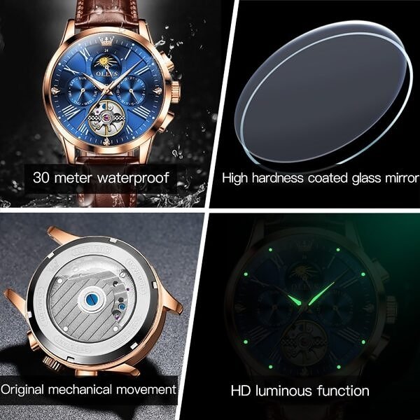 Olevs Waterproof Digital Luxury Automatic Mechanical Watches - OLEVS ...