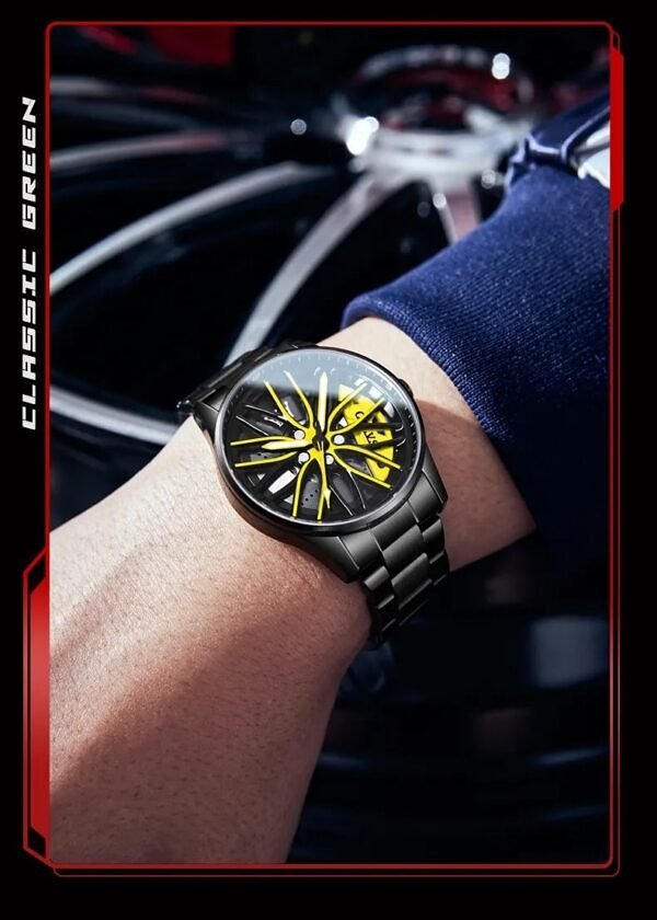 OLEVS 9937 Hip Hop Car Wheel Watch - OLEVS WATCHES