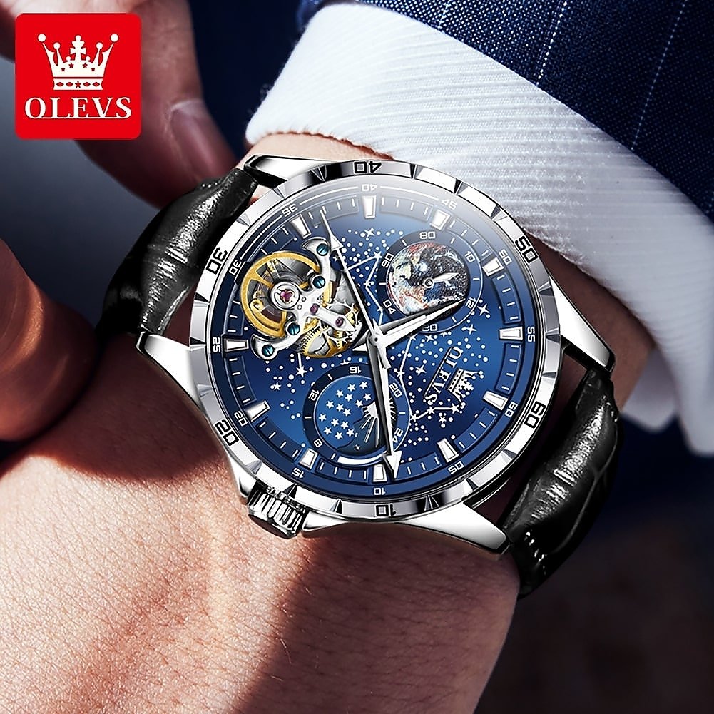OLEVS Watch for Men Luxury Quartz Diamond Classic Men's Watch Stainless  Steel | eBay