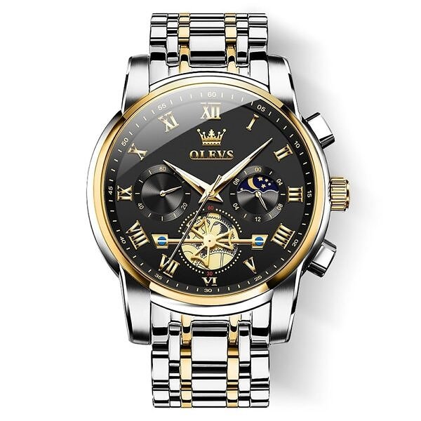 OLEVS 6689 Luxury Skeleton Automatic Men's Watch - OLEVS WATCHES