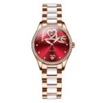 OLEVS 6686 Diamond Dial Ceramic Strap Watch