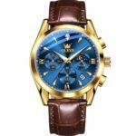 OLEVS 3609 Three Dial Geneva Mens Quartz Watch