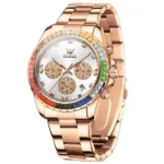 OLEVS 2939 Rainbow Diamond Quartz Watch