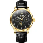 OLEVS 6698 Mechanical Genuine Leather Watch