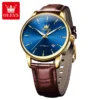 OLEVS 6725 Leather Strap Automatic Watch - Image 2