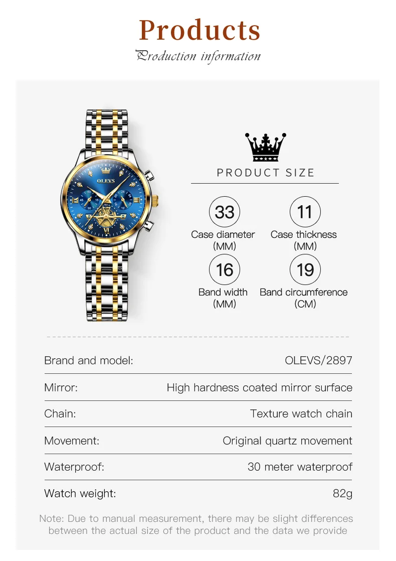 OLEVS 2897 Women’s Quartz Watch – Limited Edition Chronograph Design ...