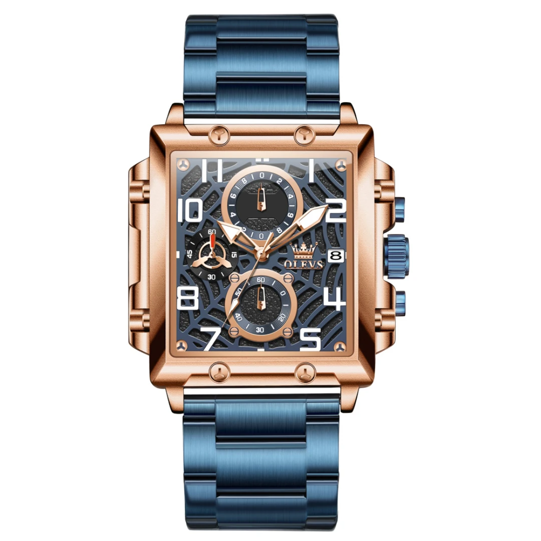 OLEVS 2958 Mens Square Chronograph Watch OLEVS WATCHES