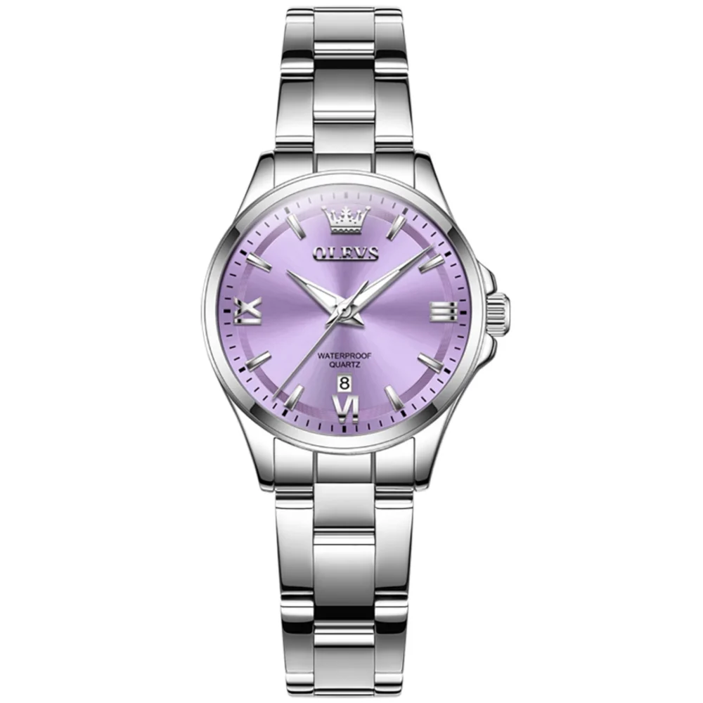 OLEVS 3668 Classic Round Stainless Steel Women's Watch - Image 1