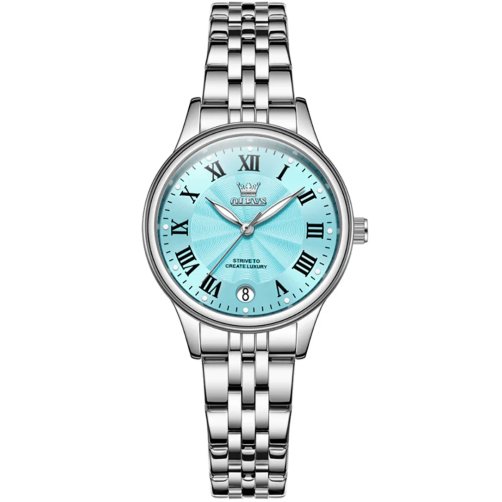 OLEVS 5600 Women’s Stainless Steel Watch – Sport Quartz Elegance - Image 1