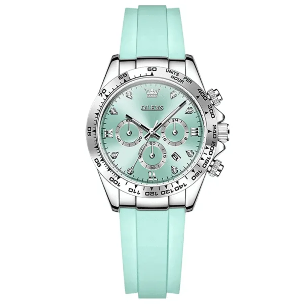 OLEVS 5618 Chronograph Silicone Women's Watch