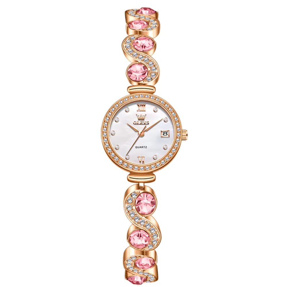 OLEVS 5633 Zirconia Dial Round Women's Watch - Image 1