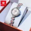 OLEVS 5633 Zirconia Dial Round Women's Watch - Image 4