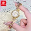 OLEVS 5633 Zirconia Dial Round Women's Watch - Image 5