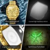 OLEVS 5639 Mens Square Quartz Watch - Image 4