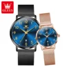 OLEVS 5653 Ultra-Thin Couples Quartz Watches - Image 2