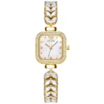 OLEVS 9987 Mermaid Strap Elegant Square Watch