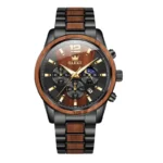OLEVS 3645 Mens Chronograph Wooden Watch
