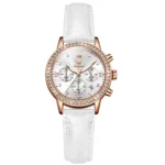 OLEVS 9933 Women’s Leather Strap Chronograph Watch