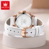 OLEVS 9933 Women’s Leather Strap Chronograph Watch - Image 4
