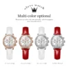 OLEVS 9933 Women’s Leather Strap Chronograph Watch - Image 6