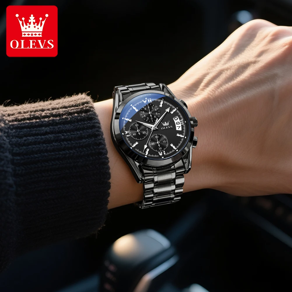 OLEVS 2987 Men’s Stainless Steel Luxury Quartz Watch-2 (2) OLEVS 2987 Men’s Stainless Steel Luxury Quartz Watch - Image 3
