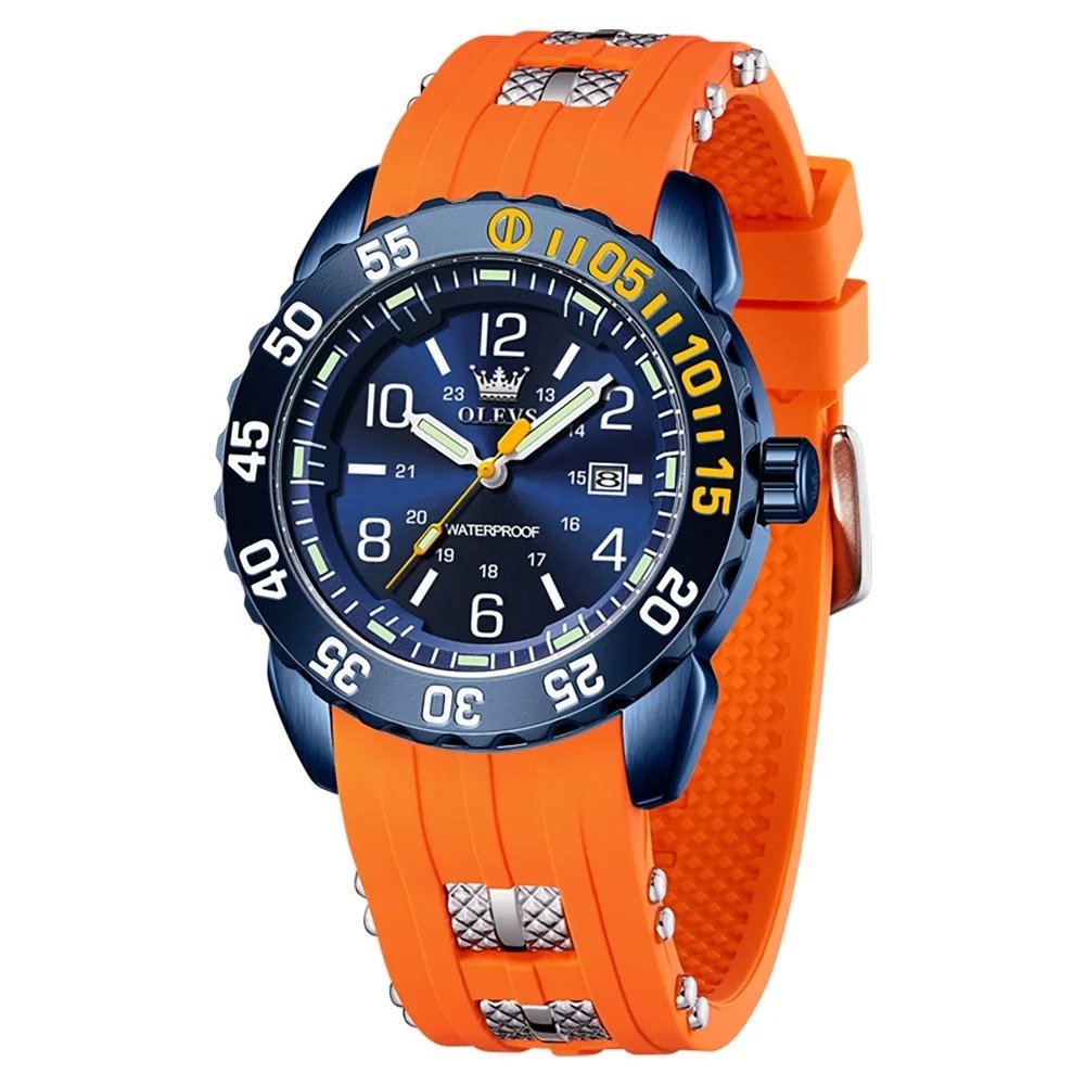 OLEVS 3688 Men’s Luxury Chronograph Watch-orange OLEVS 3688 Men’s Luxury Chronograph Watch - Image 1
