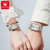 OLEVS 3692 Couple Square Quartz Watch - Image 3