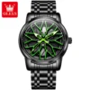 OLEVS 3701 Men’s Creative Car Wheel 3D Watch - Image 2