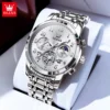 OLEVS 2900 Men’s Moon Phase Steel Watch - Image 2