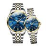 OLEVS 3620 Luxury Couple Stainless Steel Quartz Watch