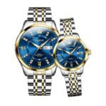 OLEVS 3620 Luxury Couple Stainless Steel Quartz Watch