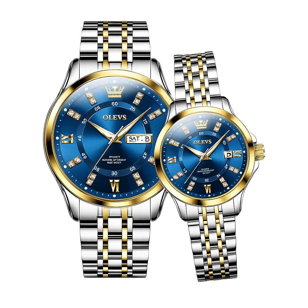 OLEVS 3620 Luxury Couple Stainless Steel Quartz Watch OLEVS 3620 Luxury Couple Stainless Steel Quartz Watch - Image 1
