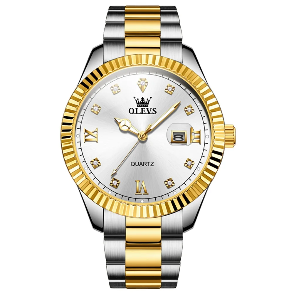 OLEVS 3623 Couple Luminous Steel Watch OLEVS 3623 Couple Luminous Steel Watch - Image 1