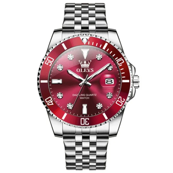 OLEVS 9809 Men’s Luminous Steel Watch