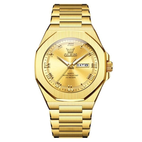 OLEVS 3727 Men’s Luxury Business Watch-gold