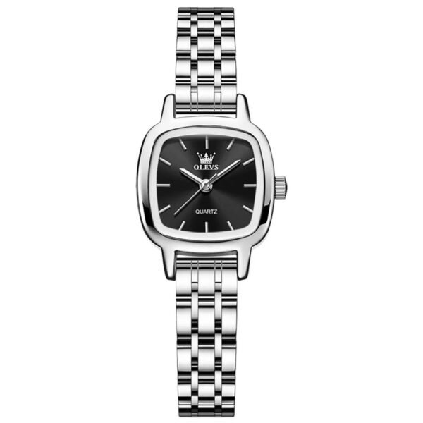 OLEVS 5675 Women’s Luxury Quartz Watch-silver black