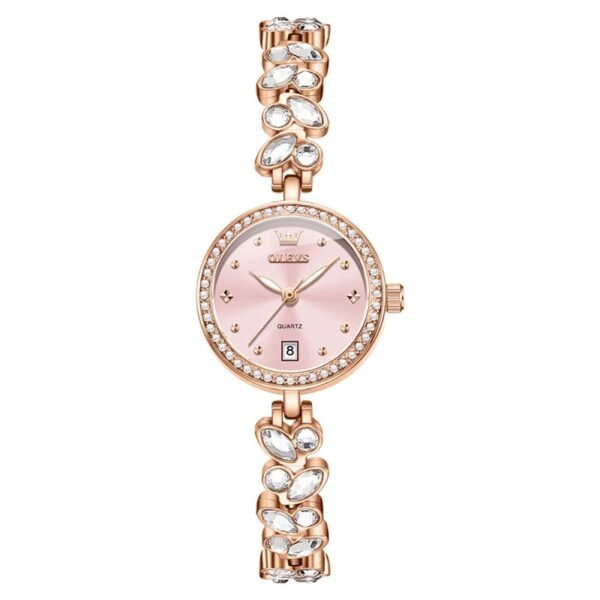 OLEVS 5679 Women’s Luxury Quartz Watch-rose pink