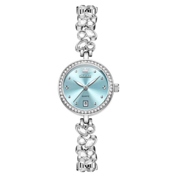 OLEVS 5679 Women’s Luxury Quartz Watch-silver blue