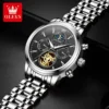 OLEVS 6746 Luxury Designer Fashion Automatic Moon Phase Watch Waterproof Mechanical Luminous Watch for Man