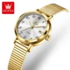 OLEVS 7130 Luxury Waterproof Luminous Design Fashion Calendar Sports Watch Stainless Steel Lady Woman Watch