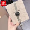 OLEVS 7130 Luxury Waterproof Luminous Design Fashion Calendar Sports Watch Stainless Steel Lady Woman Watch