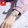 OLEVS 7130 Luxury Waterproof Luminous Design Fashion Calendar Sports Watch Stainless Steel Lady Woman Watch