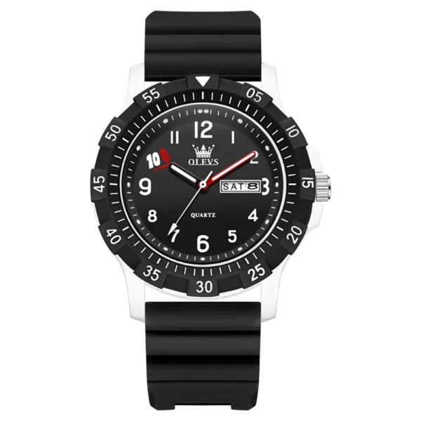 OLEVS 2705 Design Watch Design Sports Fashion Waterproof Luminous Student Quartz Watch Black