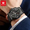 OLEVS 2983 Luxury Design Sports Stainless Steel Moon Phase Chronograph Watch Luminous Waterproof Quartz Watch for Man