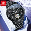 OLEVS 6668 Skeleton Automatic Watch - Image 5