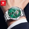 OLEVS 6690 Fashion Luxury Manufacturer Automatic Stainless Steel Moon Phase Waterproof Mechanical Watch for Man